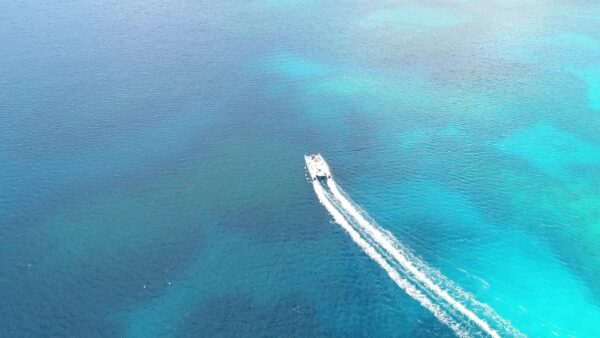 Voodoo leaving Cruz Bay towards the open waters of Virgin Islands Coral Reef National Monument