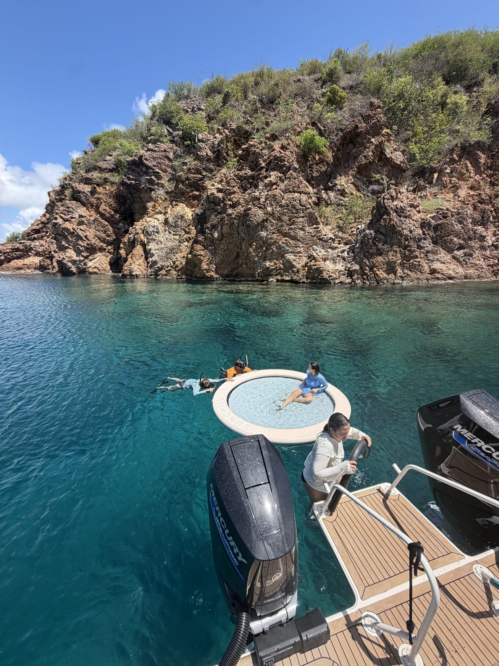 SunChill float behind VORADO in the USVI